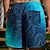 billiga Geometrisk tryck-Herr Geometrisk Gradientfärg Fodrade shorts 2 i 1 simshorts Badshorts Medium Midja Hawaiisk Semester Helgdag Standkläder Sidfickor Med kompressionsfoder Elastisk dragsko i midjan Designer Kläder