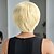 baratos Perucas Sintéticas sem Touca-Perucas sintéticas Liso Reta natural Corte Assimétrico Franja Lisa Fabrico à Máquina Peruca 10 polegadas A1 Cabelo Sintético Mulheres Legal Clássico Cabelo com Luzes / Reflexos Loiro