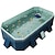 preiswerte Pools, Whirlpools &amp; Zubehör-faltbarer aufblasbarer Pool, langlebiger faltbarer aufblasbarer Swimmingpool - rechteckige Form, PVC-Material, mehrere Komponenten - für Familienspaß