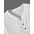 baratos Camiseta Henley Casual-Homens Camisa Waffle Henley Camisetas Manga Curta Côr Sólida Tecido Roupa de Malha Botões Henley Casual Diário Ao ar livre Verão Primavera &amp; Outono Branco Camiseta Henley