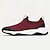 baratos Tênis de couro premium-Tênis masculino premium de couro bovino, estilo slip-on, na cor bordô, com cabedal em malha, design confortável e estiloso para uso casual