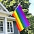 billige Hageflagg, Banner-Juni Pride Måned LGBTQ LGBT Pride Flagg Regnbue Utendørs Innendørs med Øyehull Hus Hage Dekorasjoner Høytidsbanner Skilt Glad Pride