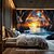 voordelige Planeet Wandtapijt-Landschap Strandzonsondergang Hangend Wandtapijt Muurkunst Groot Wandtapijt Muurdecor Fotografie Achtergrond Deken Gordijn Thuis Slaapkamer Woonkamer Decoratie