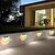 cheap Outdoor Wall Lights-4PCS Outdoor Solar LED Wall Light Waterproof Fence Lights Garden Fence Yard Wall Lighting Decoration