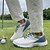 cheap Men's Golf Shoes-Men's Stylish Red, White &amp; Gray Golf Shoes, Advanced Grip Sole, Perfect for Competitive Golfing