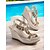 economico Sandali con zeppa-sandali con zeppa e cinturino a T con perline da donna – eleganti scarpe con plateau bohémien per l'estate, la spiaggia e le vacanze