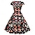 abordables Robes-Rétro Vintage Années 1950 Rockabilly Mi-long Robe portefeuille Robe trapèze Robe Évasée Normal Mancheron Imprimé Floral Ligne A Col en V Déguisement Femmes Carnaval Saint-Valentin Vacances