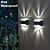 cheap Outdoor Wall Lights-4 Pcs LED Solar Outdoor Wall Lights Fence Light Up and Down Lighting Wall Lamp Outdoor Waterproof Garden Courtyard Landscape Atmosphere Decorative Lights