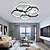 economico Lampade da soffitto con dimmer-plafoniera a led creativa moderna con 3 teste 52w 5 teste 80w dimmerazione continua app telecomando plafoniera a led esagonale adatta per camera da letto soggiorno sala da pranzo e illuminazione