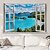 economico Arazzo della Spiaggia Oceanica-Tappeto appeso finestra oceano vista arte da parete grande murale decorativo fotografia sfondo coperta tenda decorazione per casa camera da letto soggiorno
