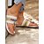 preiswerte Urlaubsandalen-Damen-Sandalen im Bohemian-Stil mit Perlenbesatz – handgefertigte, bestickte flache Sandalen mit Zehenring für Strand, Sommer und Freizeit