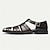 cheap Premium Leather Sandals-Premium Leather Fisherman Sandals with Buckle Detail - Stylish Choice for Outdoor Activities and Social Gatherings