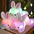 abordables Lumières de pâques-1 pièce mignon lapin en peluche lumineux cadeau de fête de Pâques atmosphère de festival décoration poupée