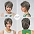 お買い得  古いかつら-人工毛ウィッグ ウェーブ カーリーウィーブ アシメントリー・ヘアカット ニートバング 機械製 かつら 30 インチ A1 合成 女性用 クラシック 快適 カラーグラデーション マルチカラー