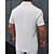 voordelige heren overhemd met knopen-Voor heren Overhemd Zomer overhemd Normaal shirt Strand hemd Overhemd met knopen Zwart Wit Korte mouw Effen Overhemdkraag Vakantie Hawaii Voorvak Kleding Polyester Modieus Casual Comfortabel