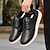 billige Herresneakers-mænds marineblå læder oxford sko – klassiske snøresko til forretning og formelle begivenheder
