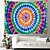 abordables Tapisserie Mandala-Tapisserie Murale Mandala Bohème Suspendue Tie Dye Art Mural Grande Tapisserie Décor Photographie Toile de Fond Couverture Rideau Décoration Maison Chambre Salon