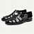billige Premium skinnsandaler-klassiske fiskersandaler i brunt skinn for menn - allsidig sommersko for uformelle utflukter