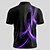 abordables Polo géométrique pour homme-Homme Géométrique Ligne Polos à zip Manche Courte Polos Chemises à Col Vêtement décontracté de travaile Affaires Athleisure Tenue de travail Tenue quotidienne Impression 3D Été Violet Orange Vert