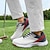 cheap Men's Golf Shoes-Men's Stylish Red, White &amp; Gray Golf Shoes, Advanced Grip Sole, Perfect for Competitive Golfing