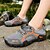 billige Herresneakers-Herre Kondisko Flodsko PU / Læder Net Åndbart Bekvem Skridsikker Snøre Sort Grøn Kakifarvet Sommer Forår