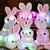 abordables Lumières de pâques-1 pièce mignon lapin en peluche lumineux cadeau de fête de Pâques atmosphère de festival décoration poupée