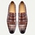 billige Premium Leather Loafers-klassisk brunt krokodillemønster for menn kjolesko - ideell for forretningsmøter og Kentucky-derby