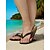 preiswerte Urlaubsandalen-Boho-Flip-Flops für Damen im Ethno-Stil – Strandsandalen mit Vintage-Tribal-Muster, bequeme Sommerpantoffeln für Reisen und Festivals