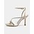 economico Prom-tacchi con cinturino in raso champagne e strass – sandali sofisticati da sposa e da sera per donna