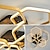 economico Lampade da soffitto con dimmer-plafoniera a led creativa moderna con 3 teste 52w 5 teste 80w dimmerazione continua app telecomando plafoniera a led esagonale adatta per camera da letto soggiorno sala da pranzo e illuminazione
