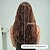 baratos Perucas Sintéticas sem Touca-Perucas sintéticas Curva solta Onda Profunda Corte em Camadas Partida Profunda Fabrico à Máquina Peruca 28 polegadas A1 Cabelo Sintético Mulheres Elástico Clássico Cabelo com Luzes / Reflexos Marrom