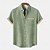 abordables Vacances-Homme Chemise Chemise en lin Chemise d'été Chemise de Plage Chemises non rentrées Plaid Vacances Fête Jaune Bleu Vert Manche Courte Col Été Vêtement Tenue