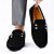 billiga Slip-ons och loafers till herrar-vinröd mocka loafers för män – slip-on körmockasiner med metallaccent för vardags- och affärskläder