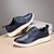 billige Herresneakers-mænds marineblå læder oxford sko – klassiske snøresko til forretning og formelle begivenheder