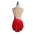 baratos Vestidos de Patinação Artística-Vestidos para Patinação Artística Mulheres Para Meninas Patinação no Gelo Vestidos Vermelho Patchwork Sem costas Com Transparência Elastano Com Stretch Treino Ensaio / Prática Profissional Roupa para