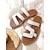 abordables Sandalias de Vacaciones-Sandalias planas con tiras de piel sintética negra para mujer: zapatos minimalistas sin cordones para verano, para uso informal, en la playa y en vacaciones