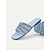 preiswerte Urlaubsandalen-Hellblaue, mit Strasssteinen verzierte Slide-Sandalen für Damen – elegante und bequeme Schlupfschuhe für den Sommer, den Strand und Freizeitausflüge