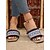 baratos Sandálias de Férias-sandálias femininas com franjas estilo boho – sapatos abertos com tiras e saltos altos para uso casual na praia e nas férias de verão