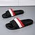 billige Uformelle sandaler-sporty slidesandaler til mænd med røde og hvide striber - fedt fodtøj til fritids- og udendørsaktiviteter