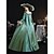 abordables Vestidos-Vintage Rococó Renacimiento Maxi Vestidos Normal Julieta Princesa Reina Elizabeth Plisado Ostentoso Princesa Escote Cuadrado Disfraz Mujer Víspera de Todos los Santos Carnaval Mascarada Rendimiento
