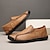 baratos Sapatilhas e Mocassins para Homem-mocassins masculinos de couro sintético genuíno bege – sapatos casuais de condução com costura feita à mão para atividades ao ar livre e viagens