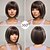 abordables peluca vieja-Pelucas sintéticas Liso Natural Heterosexual Corte asimétrico Flequillo recto Hecho a Máquina Peluca 12 pulgadas A1 Pelo sintético Mujer Clásico Adorable Cómodo Gris Oscuro