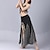 cheap Belly Dancewear-Belly Dance Skirts Gold Coin Pure Color Splicing Women&#039;s Performance Training Sleeveless High Polyester