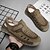 billige Utendørs sandaler-beige slip-on sandaler for menn med perforert design og polstret såle for uformelle gåturer og strandklær