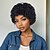 levne Nejkvalitnější paruky-Syntetické paruky Bouncy Curl Curly Weave Střih Bob Asymentrický střih na stroji Paruka 10&quot; A1 Umělé vlasy Dámské Módní design Klasické Pohodlné Černá