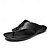 cheap Vacation Sandals-Men&#039;s Contemporary Tan Faux Leather Flip-Flops with Dual Cut-Outs and Adjustable Straps - Versatile Footwear for Everyday Comfort