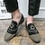 voordelige Hereninstappers &amp; loafers-herenschoenen voor gala - zwarte fluwelen loafers met studs en spiraalontwerp voor luxe gelegenheden