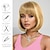 abordables Pelucas sintéticas de moda-Pelucas sintéticas Recto Liso Natural Corte asimétrico Flequillo recto Hecho a Máquina Peluca 12 pulgadas A1 Pelo sintético Mujer Clásico Cómodo Pelo reflectante / balayage Rubio
