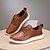 billige Herresneakers-mænds marineblå læder oxford sko – klassiske snøresko til forretning og formelle begivenheder