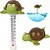 voordelige Koel buiten-zwembad drijfthermometer zwembad drijfthermometer groene schildpad cartoon zwembad thermometer